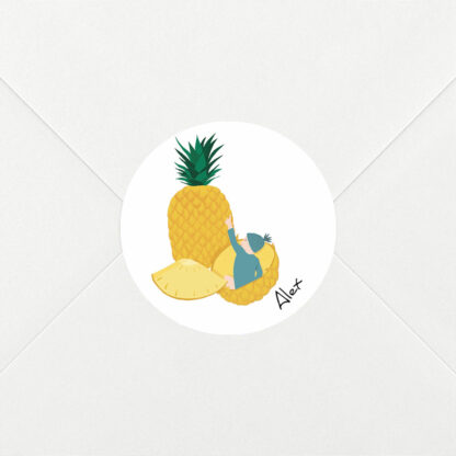 Macaron sticker Ananas