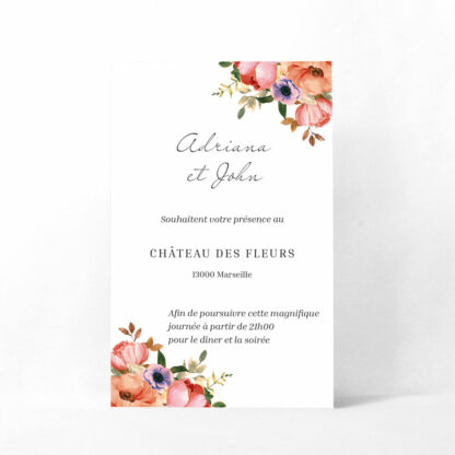 Carton d'invitation Bloom
