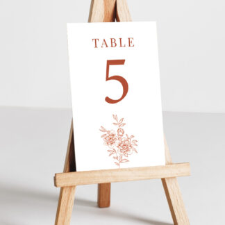 Numéro de table Elizabeth