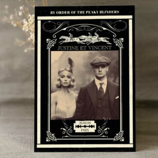Faire-part mariage Peaky Blinders - Recto